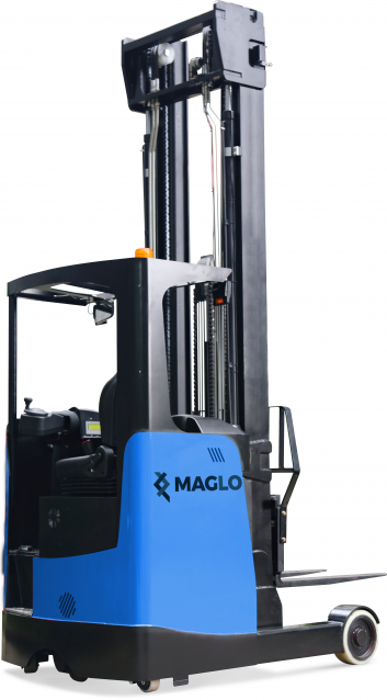 MAGLO - Wózek elektryczny wysokiego podnoszenia typu Reach Truck 1,6 t Maglo WRT16TFV