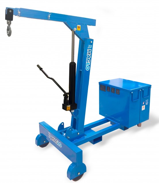 MAGLO - Żuraw hydrauliczny ręczny z przeciwwagą 750 kg MAGLO PWZ750B