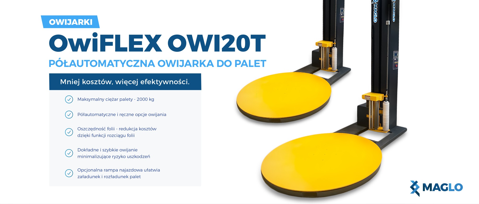 Półautmatyczna owijarka do palet